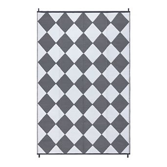 Outdoor Plastic Straw Rug for Patio Waterproof Foldable Lightweight Mat Reversible Carpet for Deck