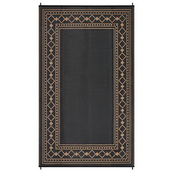 Waterproof Outdoor Rugs, UV-Resistant Plastic Straw Rugs for Patio, Modern Reversible Floor Mat