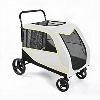 Heavy-Duty All-Terrain Pet Stroller Wagon for Medium and Large Dogs - Dual Entry