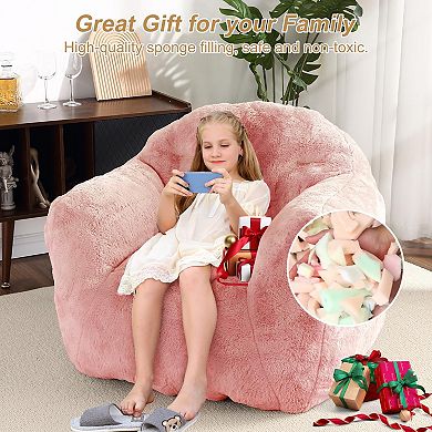 Oversized Bean Bag Chair for Adults, High-Density Foam Filled Giant Soft Sofa, Cozy Couch