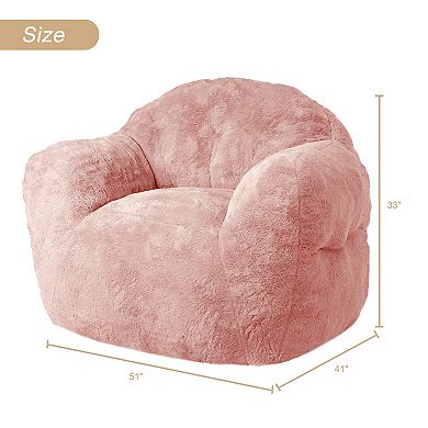 Oversized Bean Bag Chair for Adults, High-Density Foam Filled Giant Soft Sofa, Cozy Couch