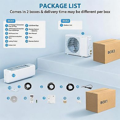 ANIXOL 12000 BTU High Efficiency Mini Split Air Conditioner and Heat Pump with WiFi