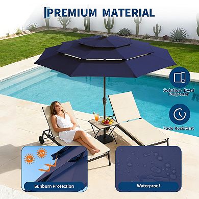 10ft 3-Tier Outdoor Patio Umbrella