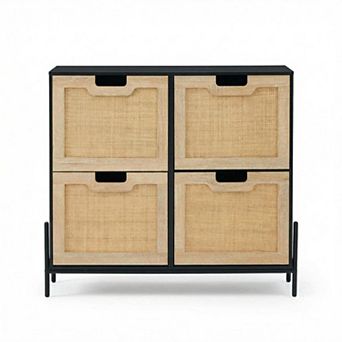 Freestanding Shoe Cabinet with Flip Doors Adjustable Shelves Storage Unit
