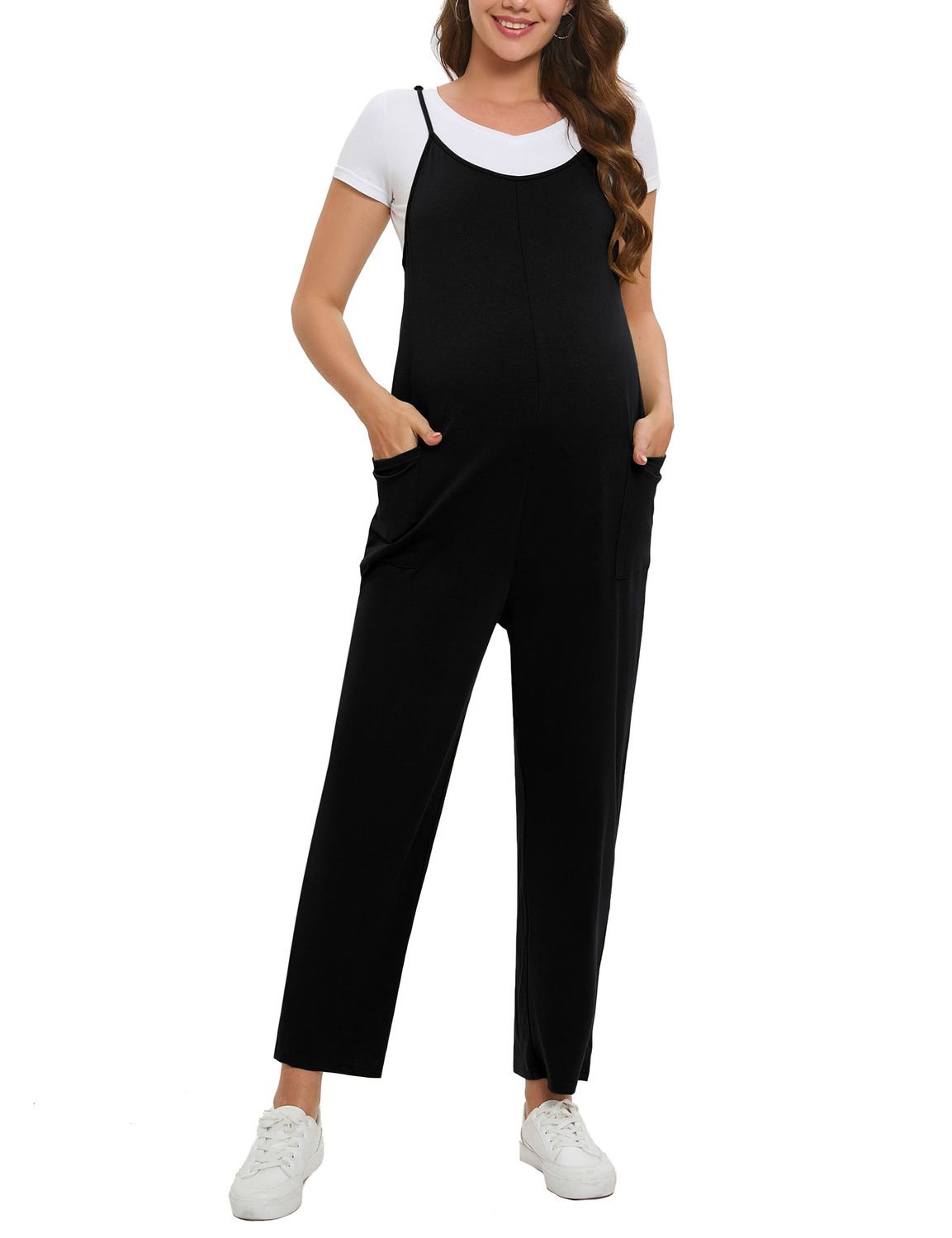 Женские комбинезоны Maternity Jumpsuits Rompers Sleeveless Loose Baggy Overalls Jumpers