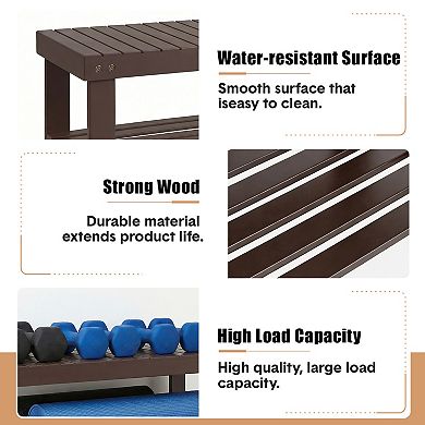 3-Tier Shoe Rack Bench with Storage, Entryway Organizer with Seat, Space-Saving Design