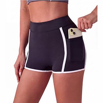 Women's High Waist Pocket Biker Shorts