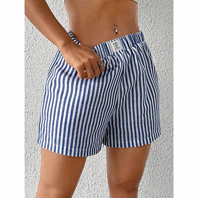 Women's Striped Casual Shorts