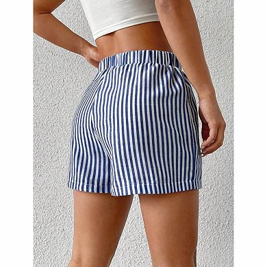 Women's Striped Casual Shorts