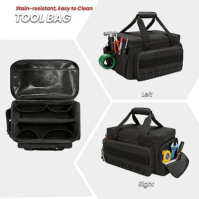 Durable Canvas Tool Bag Portable Heavy Duty Outdoor Work Tool Organizer Pouch
