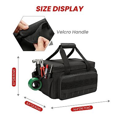 Durable Canvas Tool Bag Portable Heavy Duty Outdoor Work Tool Organizer Pouch