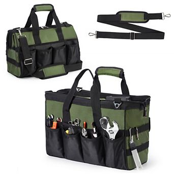 Durable Heavy Duty Tool Bag Fabric Portable Organizer for Men Electricians Mechanics Work Backpack