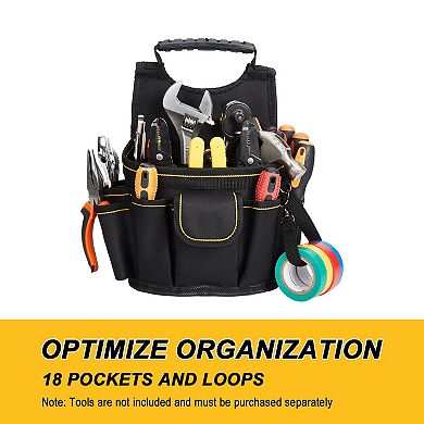 Oxford Cloth Tool Bag Waist Pouch - Durable Heavy Duty Portable Utility Tool Belt Pouch