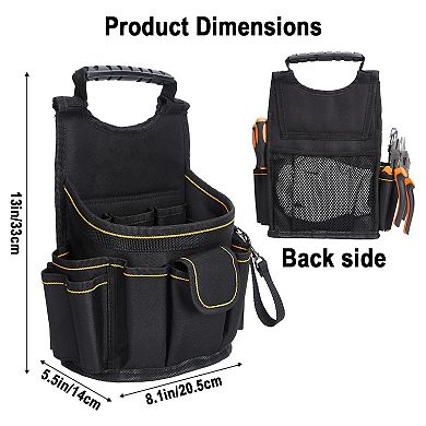 Oxford Cloth Tool Bag Waist Pouch - Durable Heavy Duty Portable Utility Tool Belt Pouch