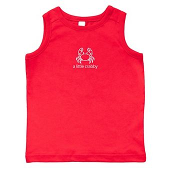 A Little Crabby Outline - Toddler Graphic Tank