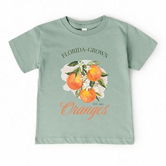 Florida Grown Oranges - Toddler Short Sleeve Graphic T-Shirt