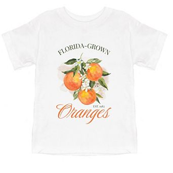 Florida Grown Oranges - Toddler Short Sleeve Graphic T-Shirt