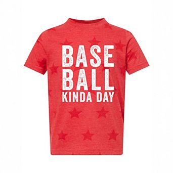 Baseball Kinda Day - Toddler Short Sleeve Star Tee