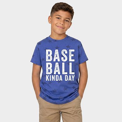 Baseball Kinda Day - Youth Short Sleeve Star Tee
