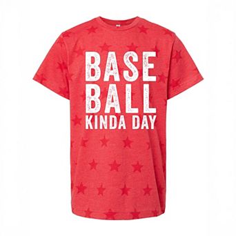 Baseball Kinda Day - Youth Short Sleeve Star Tee