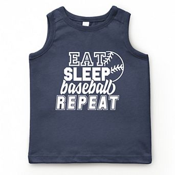 Eat Sleep Baseball Repeat With Ball - Youth Tank Top