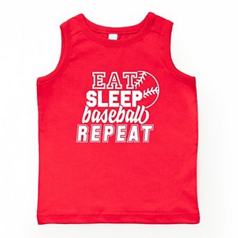 Eat Sleep Baseball Repeat With Ball - Youth Tank Top