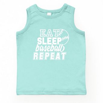 Eat Sleep Baseball Repeat With Ball - Youth Tank Top