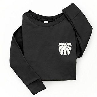 Chasing Sunsets Groovy Puff Print - Toddler Long Sleeve Graphic Tee