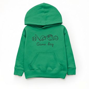 Embroidered Baseball Game Day Icons - Youth Graphic Hoodie