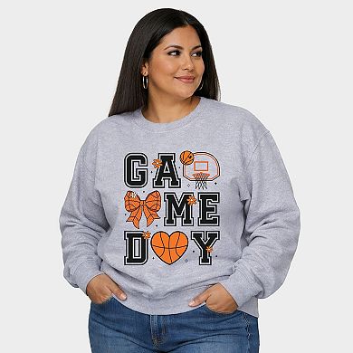 Basketball Game Day Coquette - Women's Plus Sized Graphic Sweatshirt