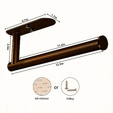 Under Cabinet Paper Towel Holder Adhesive Drilling Stainless Steel Kitchen