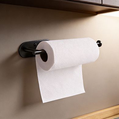 Under Cabinet Paper Towel Holder Adhesive Drilling Stainless Steel Kitchen