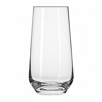 Set of 6 Tall Water Juice Glasses 16.2 Oz Crystalline Dishwasher Safe