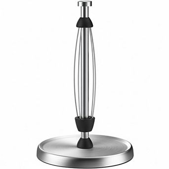 OneHand Tear Stainless Steel Paper Towel Holder Countertop Weighted Base Ratchet Kitchen Bathroom