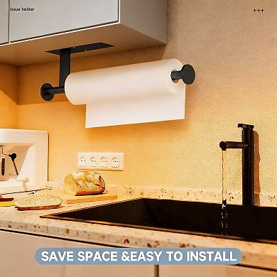 Wall Mount Paper Towel Holder Self Adhesive No Drill SUS304 Stainless Steel Kitchen Bathroom