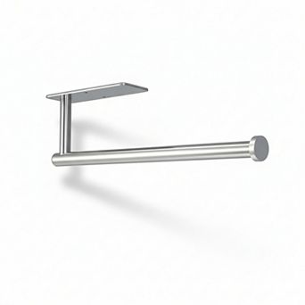 Selfadhesive or Drilled Paper Towel Holder Brushed Nickel Stainless Steel Wall Mount Under Cabinet