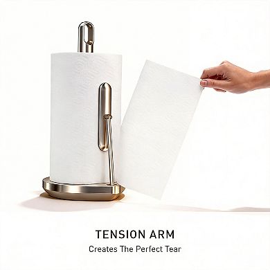 Standing Paper Towel Holder With Spray Pump Brushed Stainless Steel