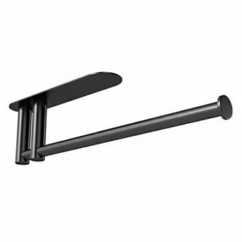 Under Cabinet Paper Towel Holder Double Pole Heavy Duty Stainless Steel Adhesive Screw Mount Kitchen