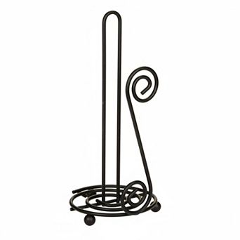 Diversified Scroll Black Paper Towel Holder Steel Countertop Durable Easy Use