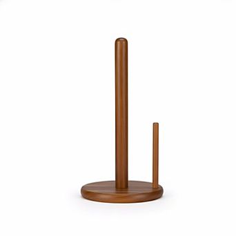 Acacia Wood Paper Towel Holder Countertop Sturdy Easy Assemble Space Saving