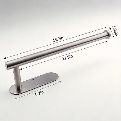 Stainless Steel Under Cabinet Paper Towel Holder Self Adhesive Drill Mount