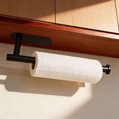 Under Cabinet Wall Mount Paper Towel Holder SUS304 Stainless Steel SelfAdhesive Screws Space Saving