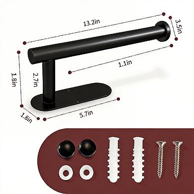 Under Cabinet Wall Mount Paper Towel Holder SUS304 Stainless Steel SelfAdhesive Screws Space Saving