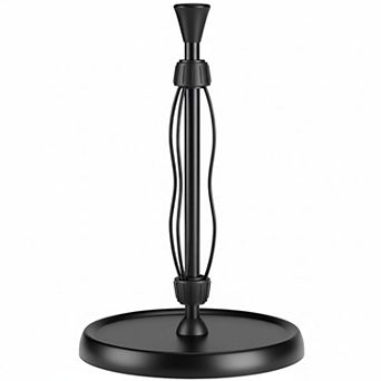 Stainless Steel Countertop Paper Towel Holder Double Ratchet One-Hand Tear, Sturdy Weighted Base