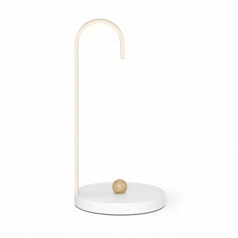 Paper Towel Holder Kitchen Countertop Real Wood Stand Weighted Metal Base