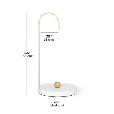Paper Towel Holder Kitchen Countertop Real Wood Stand Weighted Metal Base
