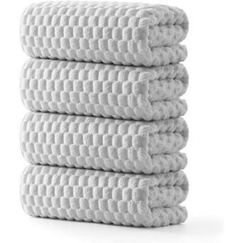4 Pack Microfiber Bath Towels - Extra Large Waffle Towels Set for Bathroom,Super Absorbent Towel Set