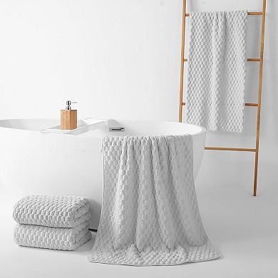 4 Pack Microfiber Bath Towels - Extra Large Waffle Towels Set for Bathroom,Super Absorbent Towel Set