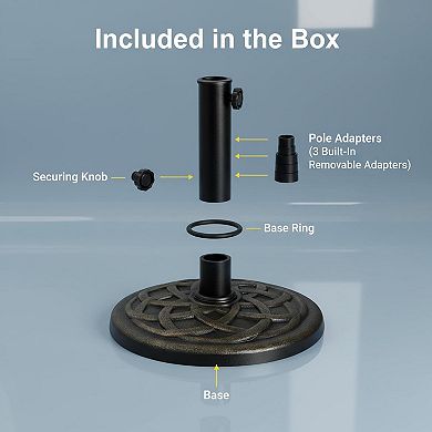 20 LB Weighted Round Umbrella Base Heavy Duty Stability
