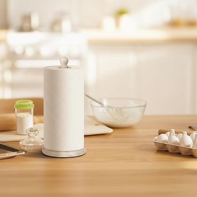 Handmade Marble Paper Towel Holder Heavy Non-Slip Base One-Handed Tear Versatile Kitchen Bathroom